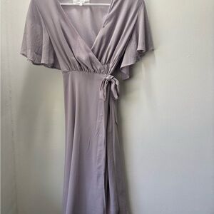 Lavender Knee Length Prom Dress